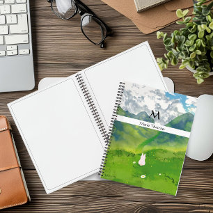 Cute Bunny in Mountain View Notebook