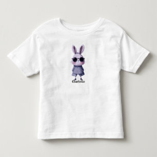 Cute Bunny in Sunglasses Personalised Toddler T-Shirt