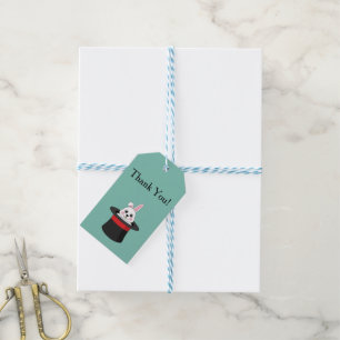 Cute Bunny in Wizard Hat Personalise Gift Tags