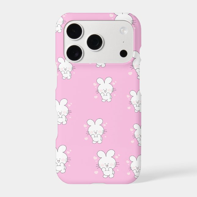 Cute Bunny iPhone Case – Adorable pink Design  (Back)