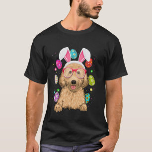 Cute Bunny Labradoodle Dog Face Easter Eggs Easter T-Shirt