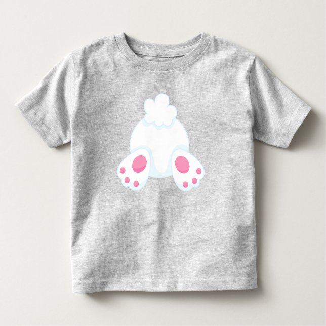 Cute Bunny, Little Bunny, White Bunny, Bunny Tail Toddler T-Shirt (Front)