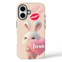 “Cute Bunny Love – Kiss Me Case-Mate iPhone Case