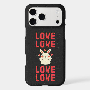 Cute Bunny Love Pattern I Phone 17 Phone Case