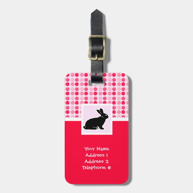 Cute Bunny Luggage Tag (Front Vertical)