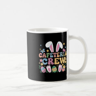 Cute Bunny Lunch Lady Cafeteria Crew Happy Easter  Coffee Mug