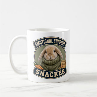 Cute Bunny Mug | Emotional Support Snacker