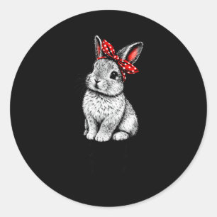 Cute bunny mum mama rabbit happy easter day women classic round sticker