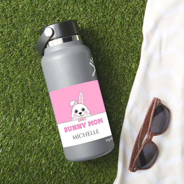 Cute Bunny Mum Pink Personalised (HydroFlask Insitu)