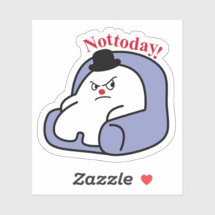 Cute Bunny “Not Today” Sticker   Mood & Relatable 