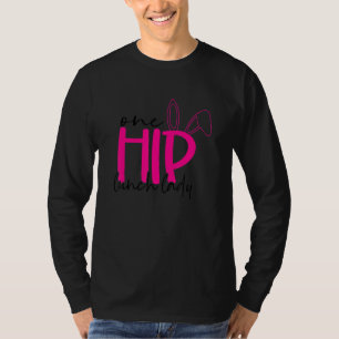 Cute Bunny One Hip Lunch Lady Happy Easter Day 202 T-Shirt