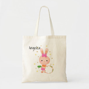 Cute, Bunny, paddle, birthday, greeting, invitati Tote Bag