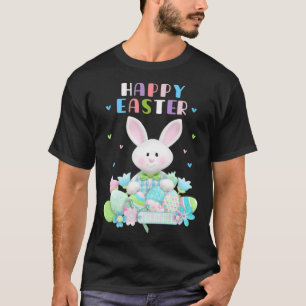 Cute Bunny Pastel Spring Eggs Hunt Rabbit Happy Ea T-Shirt