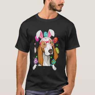 Cute Bunny Porcelain Dog Face Easter Eggs Easter D T-Shirt