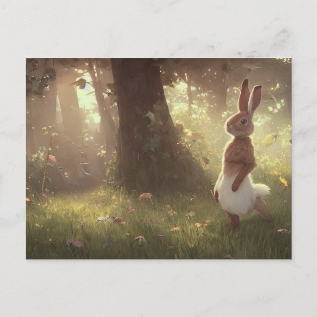 Cute Bunny Postcard (Front)