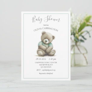 Cute Bunny Rabbit Baby Shower  Invitation