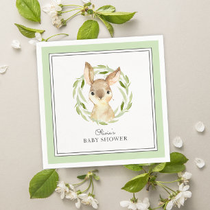 Cute Bunny Rabbit Baby Shower Napkin