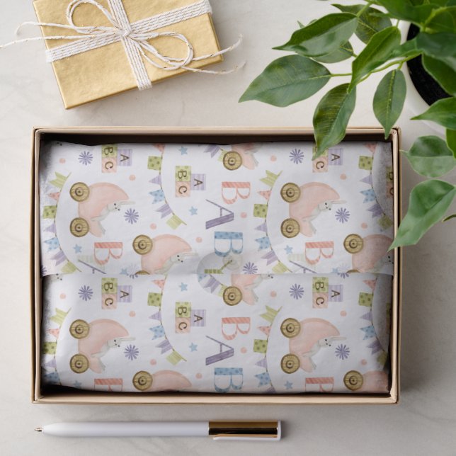 Cute Bunny Rabbit Baby Shower Tissue Paper (Gift)
