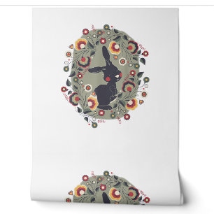 Cute Bunny Rabbit Face Coquette Bow Dot Happy East Wallpaper