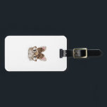 Cute Bunny Rabbit Face Leopard Coquette Bow Glasse Luggage Tag<br><div class="desc">Cute Bunny Rabbit Face Leopard Coquette Bow Glasses Easter T-Shirt</div>