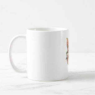 Cute Bunny Rabbit Face Leopard Glasses Girl Happy  Coffee Mug