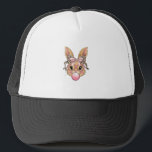Cute Bunny Rabbit Face Leopard Glasses Girl Happy  Trucker Hat<br><div class="desc">Cute Bunny Rabbit Face Leopard Glasses Girl Happy Easter Day T-Shirt</div>