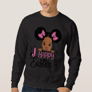 Cute Bunny Rabbit Face Tie Dye Glasses Messy Bun E Sweatshirt