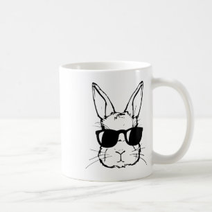 Cute Bunny Rabbit Face Tie Dye Gles Girl Happy Eas Coffee Mug