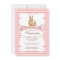 Cute Bunny Rabbit Girl Baby Shower Invitations