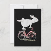 Cute Bunny Rabbit On Bike  Cycling  Bicycle