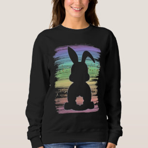 Cute Bunny Rabbit Pastel Happy Easter Day Girls Wo Sweatshirt