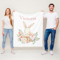 Cute Bunny Rabbit Personalised White Modern