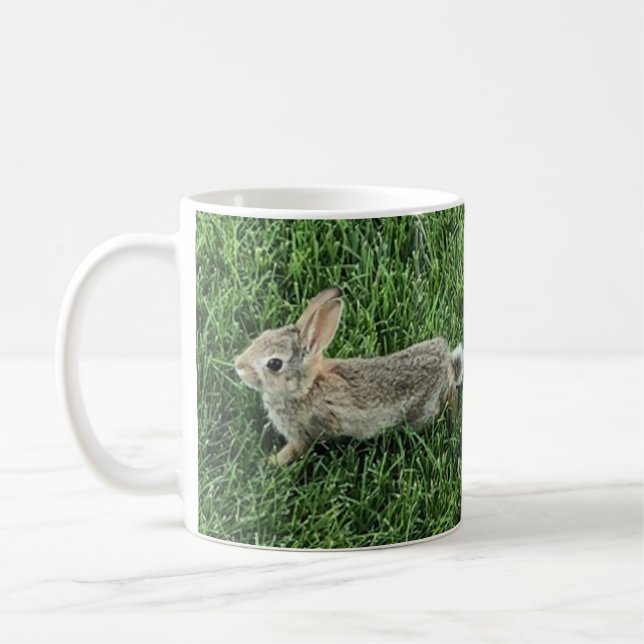 Cute Bunny Rabbit Pic Coffee Mug (Left)