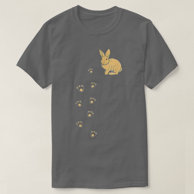 Cute Bunny Rabbit Pocket Easter Day  T-Shirt (Design Front)