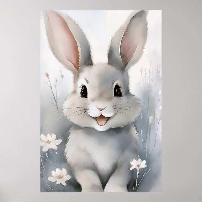 Cute Bunny Rabbit Poster (Front)