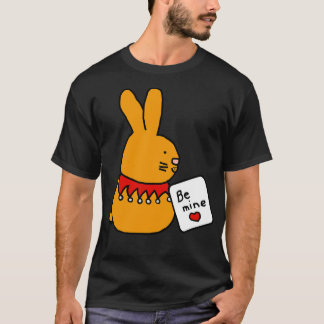 Cute Bunny Rabbit says Be Mine on Valentines Day T-Shirt