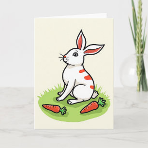 Cute Bunny Rabbit Scene Card