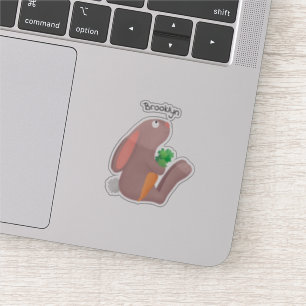 Cute bunny rabbit sitting with carrot cartoon