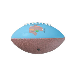 Cute bunny rabbit sitting with carrot cartoon football