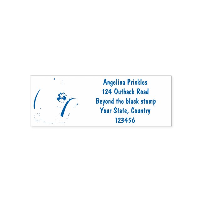 Cute bunny rabbit sitting with carrot cartoon self-inking stamp (Design)