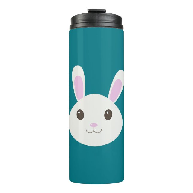 Cute Bunny Rabbit Thermal Tumbler (Front)