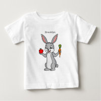Cute bunny rabbit with vegetables cartoon