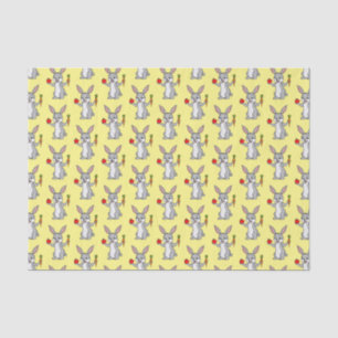 Cute bunny rabbit with vegetables cartoon tissue paper