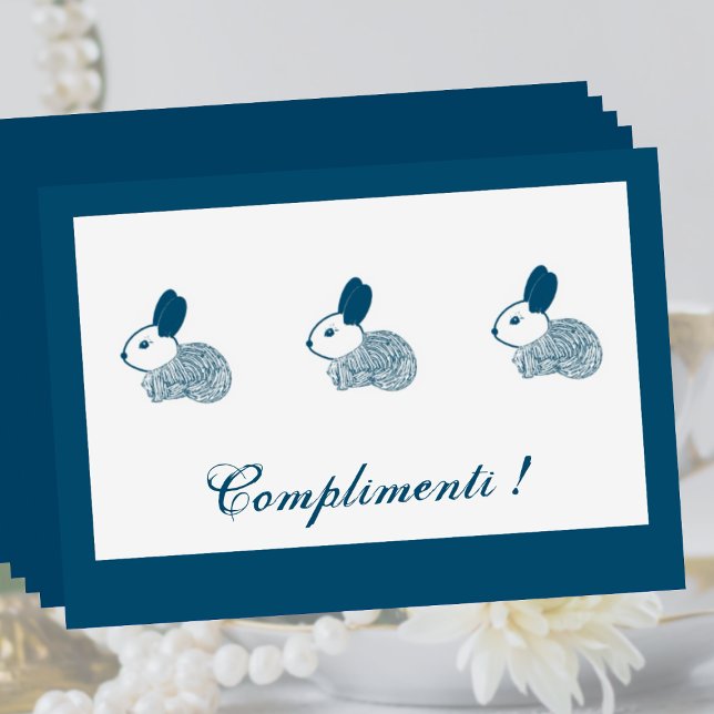 Cute Bunny Rabbits Congratulations Card (Creator Uploaded)