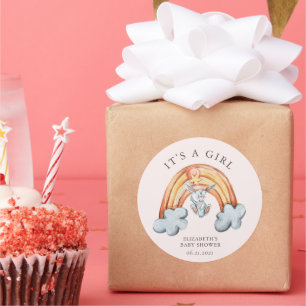 Cute Bunny Rainbow It's a Boy Sticker