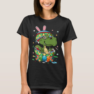 Cute Bunny Rex Dinosaur In Easter Egg Easter Day K T-Shirt