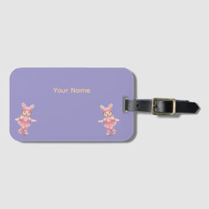 Cute Bunny School Name Label – Kids Back to School Luggage Tag