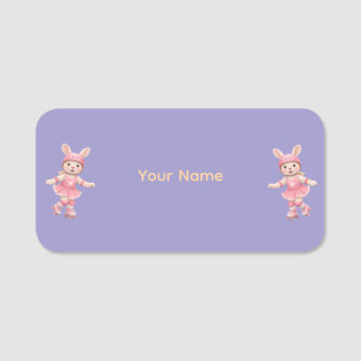 Cute Bunny School Name Label – Kids Back to School Name Tag