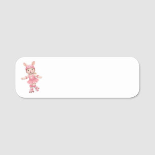 Cute Bunny School Name Label – Kids Back to School Tag