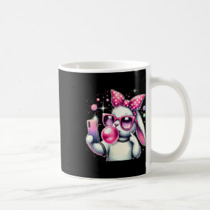 Cute Bunny Selfie Bubblegum Aesthetic Easter Day C Coffee Mug